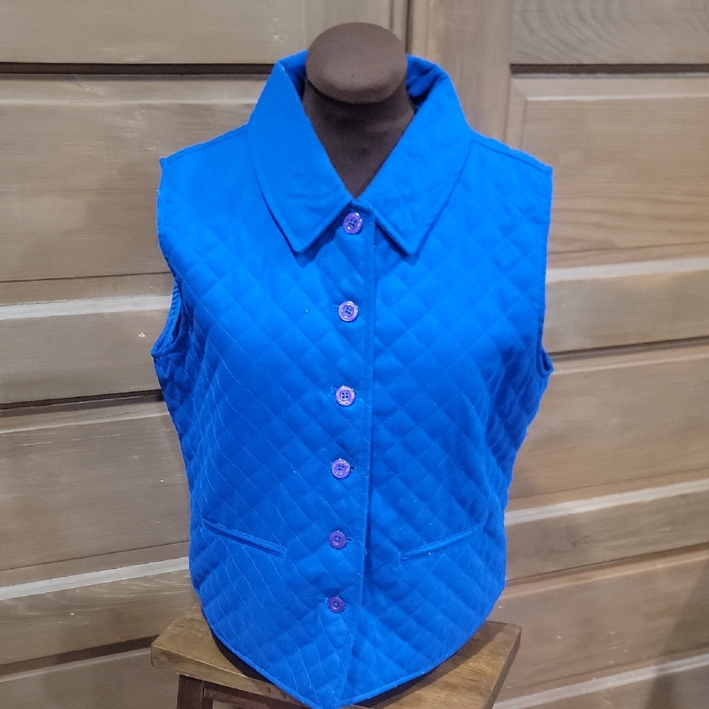 Electric Blue Quilted Vest